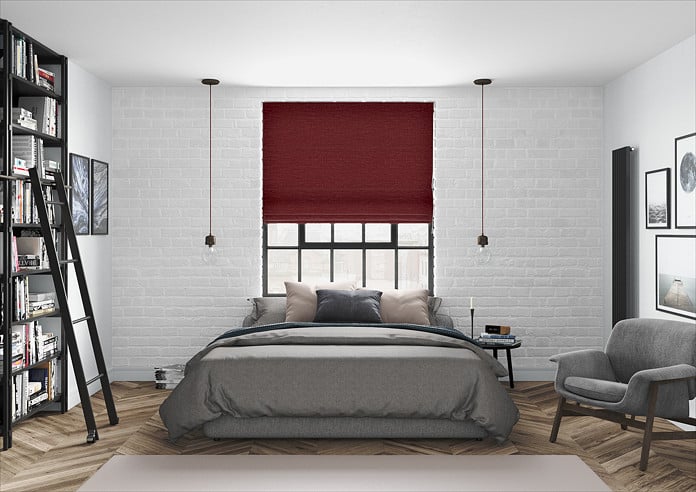 Maurice, Raspberry - Twist&Fit Roman Blind - Image 5